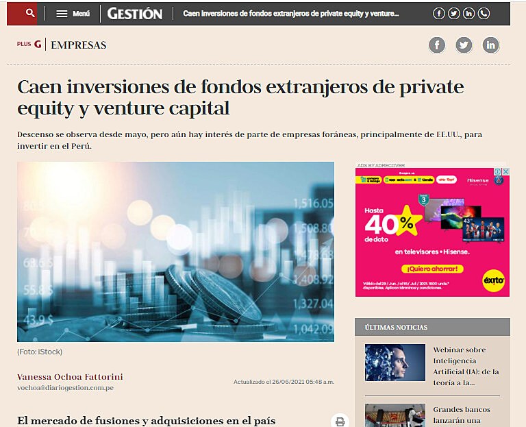 Caen inversiones de fondos extranjeros de private equity y venture capital